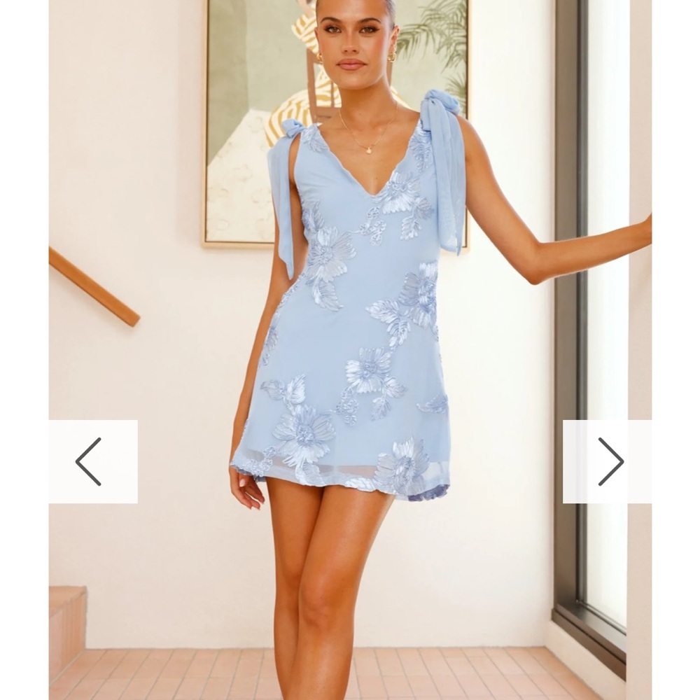 Billy J Usha tie strap mini dress NWT